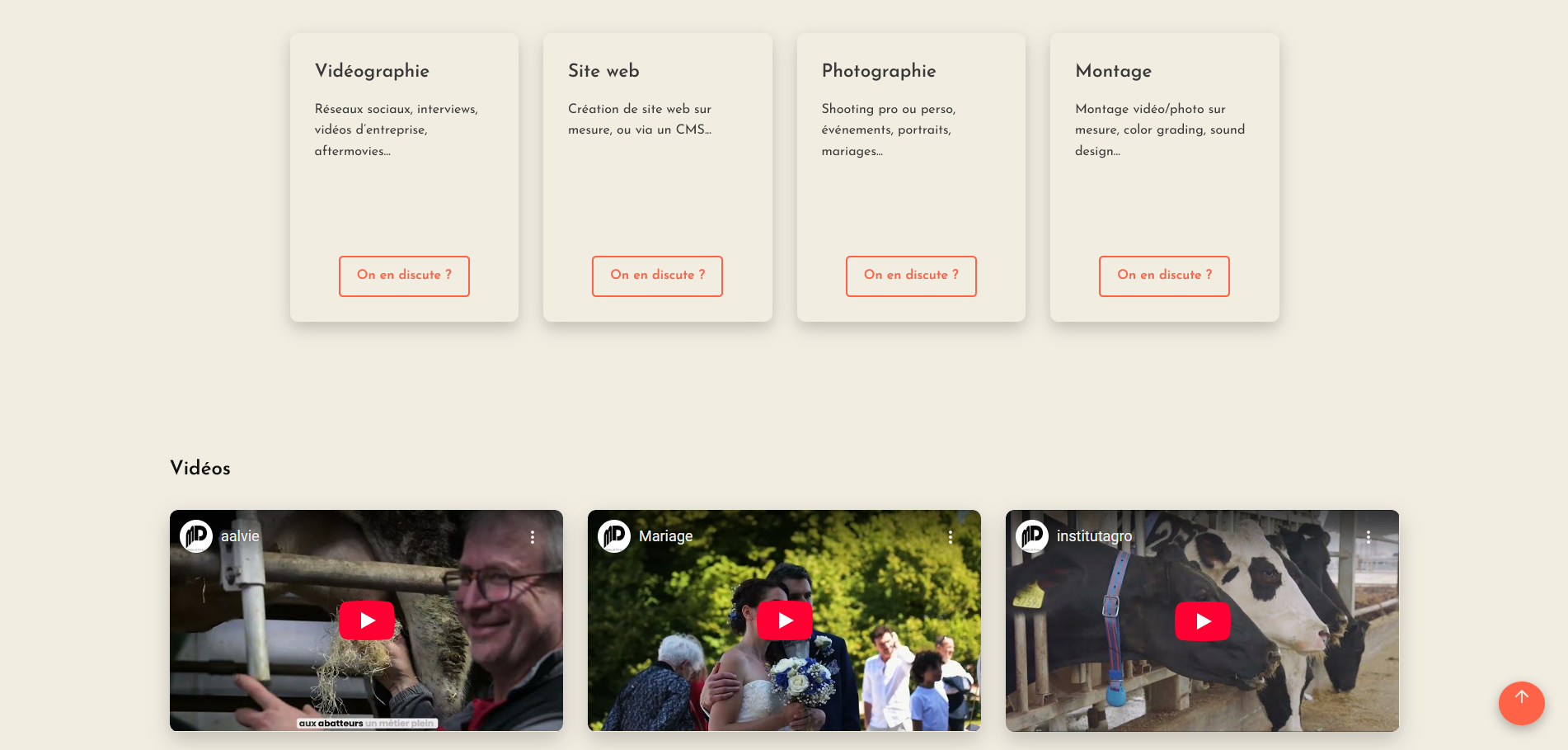 Aperçu du site personnel